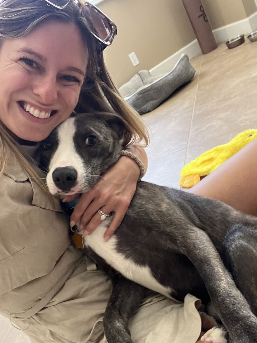 Lauren and Ziggy at home